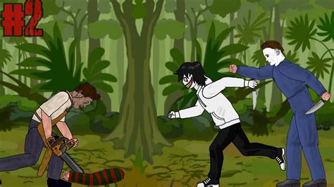 Leatherface Vs Jeff The Killer Michael Myers Drawing Cartoons 2