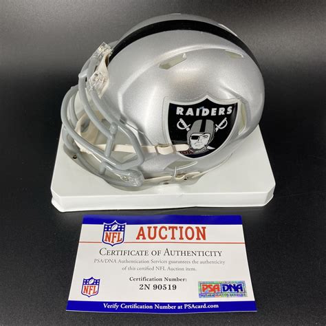 Nfl Raiders Jared Cook Signed Mini Helmet The Official Auction Site Of The National Football