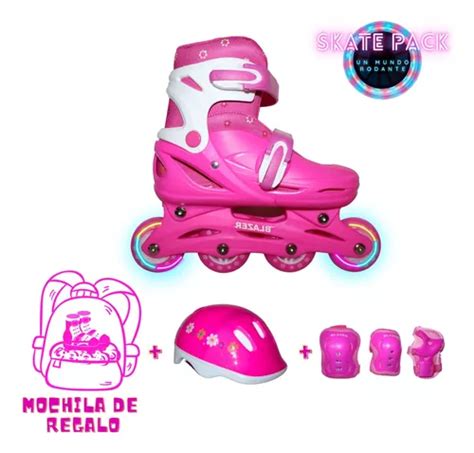 Patines Con Protecciones Y Casco Blazer Env O Gratis Meses Sin