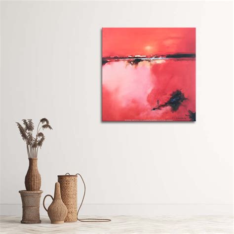 Perspections Leinwandbild Rot Abstraktion Aquarell Wayfair De