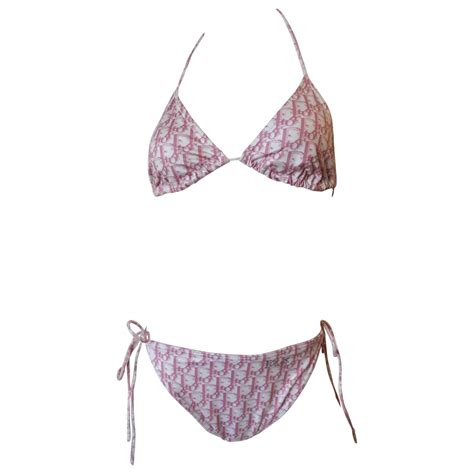 Christian Dior Pink Monogram String Bikini 1990s At 1stDibs