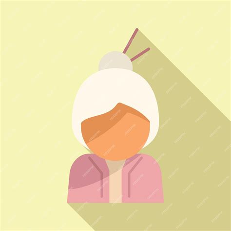 Premium Vector Grandma Icon Flat Vector Age Generation Adult Life