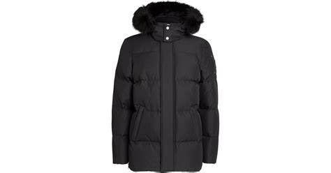 Moose Knuckles Synthetic Fur Trimmed Cloud Q Down Padded Jacket In