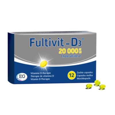 FULTIVIT D3 20000 UI 12 CAPSULES Vitamine D Pharmacodel Votre