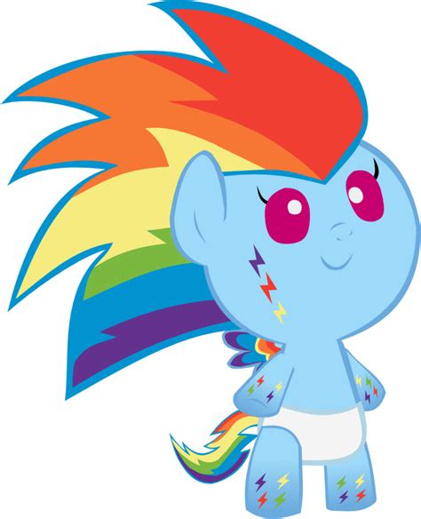 Cute Rainbow Power Dashie Foal1 Personagens My Little Pony Pôneis