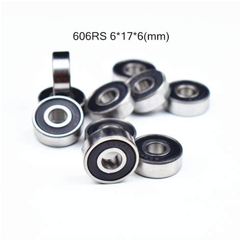 606RS 6 17 6 Mm 10pieces Free Shipping ABEC 5 Bearing Rubber Sealed