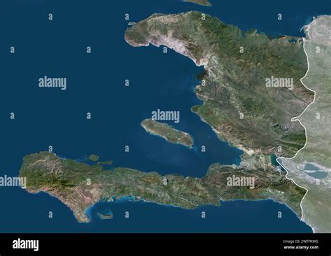 Haiti, satellite image Stock Photo - Alamy