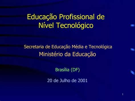 PPT Educa O Profissional De N Vel Tecnol Gico PowerPoint Presentation