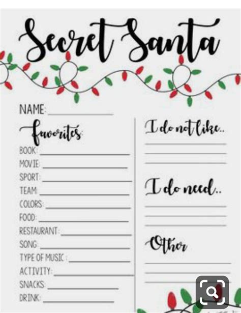 Office Secret Santa Email Template