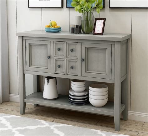 46" Console Sofa Table for Entryway, Farmhouse Console Table with Storage Drawer&Shelf, Modern ...