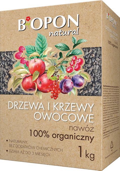 BIOPON NATURAL nawóz do drzew i krzewów owocowych granulat 1kg Bopon