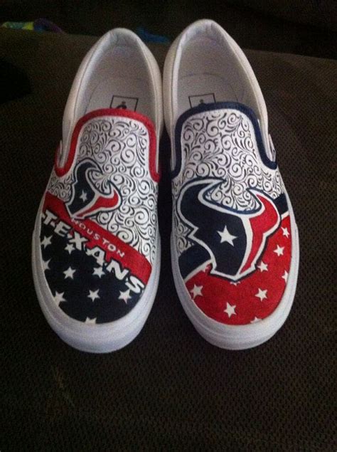 Custom Painted Texans Shoes On Etsy 100 00 Houston Texans Football