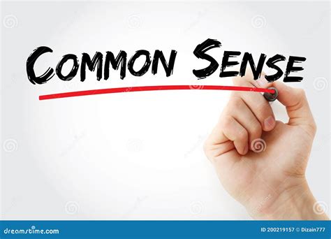 Common Sense Text With Marker Stock Image Image Of Understand Good