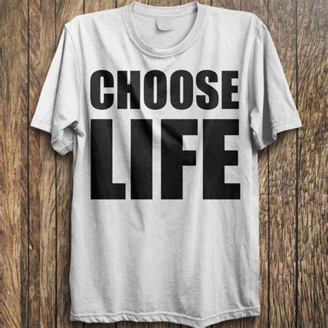 CHOOSE LIFE T Shirt George Michael WHAM 80s Costume Party Re