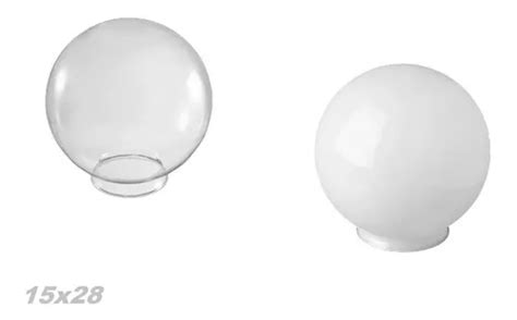 Globo De Vidro P Iluminação Esfera Leitoso Branco 15x28 Parcelamento