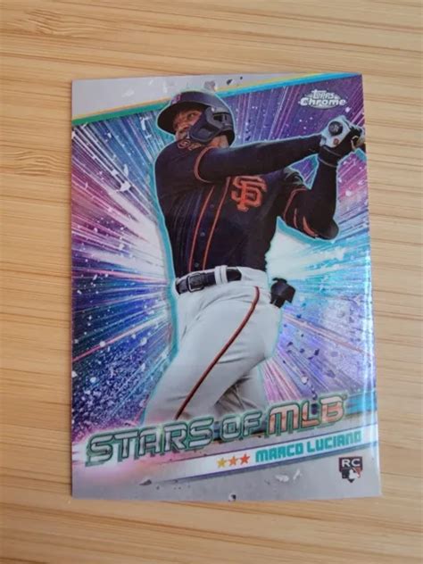 Topps Series Marco Luciano Recrue Chrome Stars Of Mlb Sp Giants