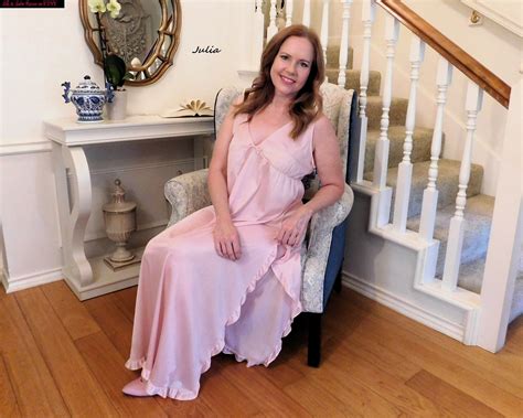 Light Pink Nylon Long Nightgown Negligee Night Dress Mae In Usa Sleepwear Lingerie M Etsy