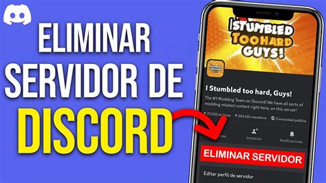 C Mo Eliminar Un Servidor De Discord Desde El M Vil Tutorial