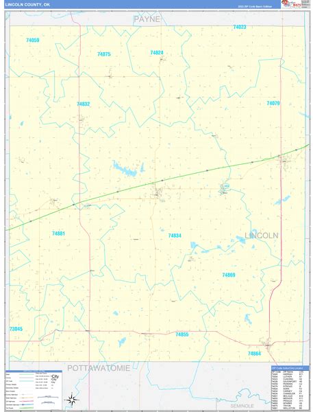 Lincoln County, OK Digital Map - Basic