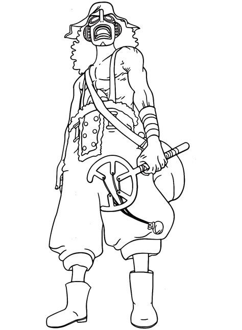 One Piece Usopp Coloring Pages Coloring Pages