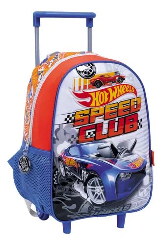 Mochila Con Carro Jardin Pulg Hot Wheels Licencia Original Env O Gratis