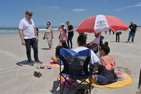 Cape Town Sewage Spills Mayor Visits Strand Beach To Inspect Safety