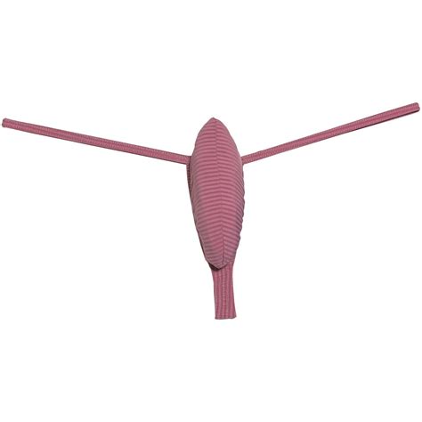 Botmois Men S Ice Silk T Backunderwear Enhance Pouch Cotton Mini Bikini Thong Push Out G String