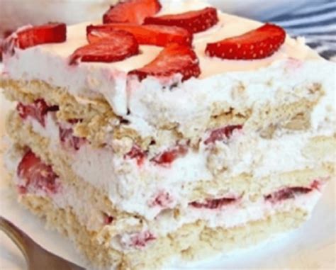 Recette G Teau Frigidaire Aux Fraises Sans Cuisson