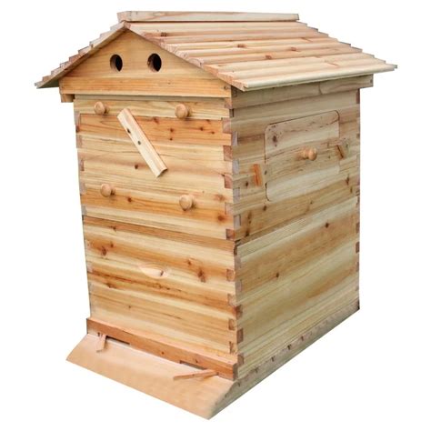 Automatic Honey Bee Hive Auto Honey Outflow Combs Wooden Bee Beehive