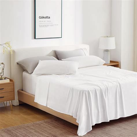 Amazon.com: GOKOTTA King Size Sheets 6 Piece Set - 24" Extra Deep Pocket Fitted Sheets with ...