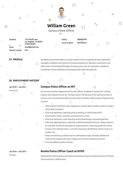 Campus Police Officer Resume Guide Artofit