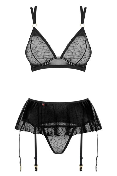 Obsessive Sexy Lace Lingerie Set SEG Black