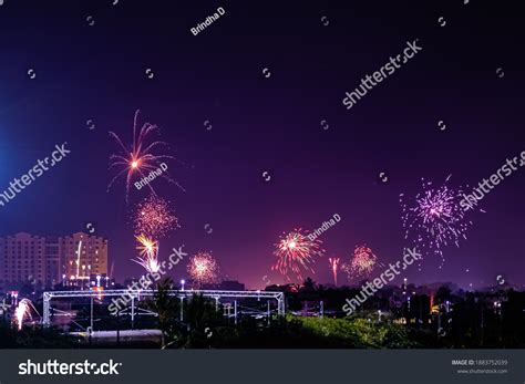 Diwali Fireworks Indian Festival Celebration Stock Photo 1883752039 ...