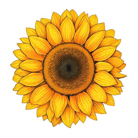 Sunflower And Daisy Drawing