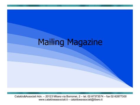 Mailing Magazine