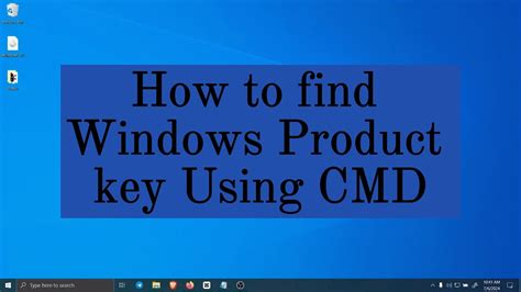 How To Find Windows Product Key Using Cmd Youtube