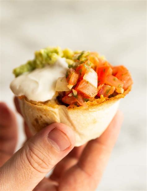 These Mini Burritos Are Made In An Edible Tortilla Bowl Theyre