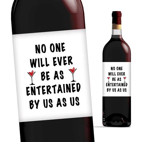 4pcs Humorous Wine Bottle Labels No One Will Ever Be As Entertained By