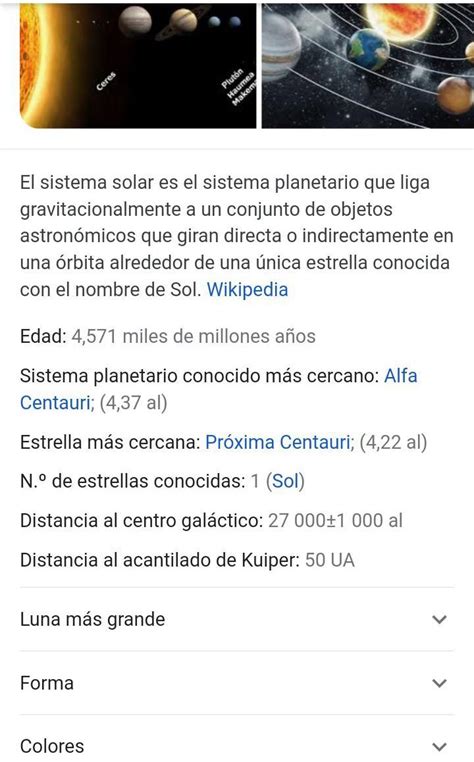 qué es el sistema solar Brainly lat