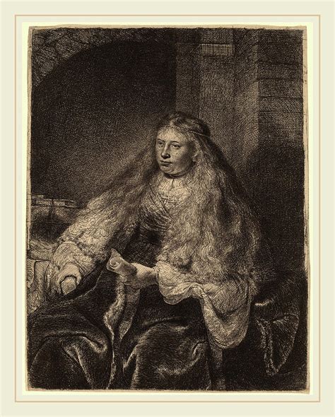 Rembrandt Van Rijn Dutch The Great Jewish Bride Drawing By