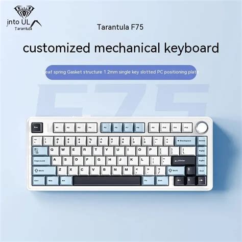 AULA F75 Mechanical Gaming Hot Swap Keyboard With Multifunctional Knob Three Modes RGB