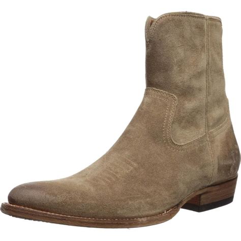 Frye Mens Austin Inside Zip Western Boot Dark Ash Frye