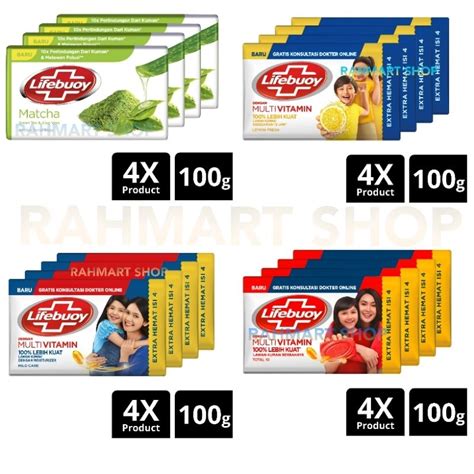 Jual LIFEBUOY SABUN BATANG ANTISEPTIK BAR SOAP ISI 4 60gr 110gr