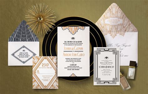 The 10 Best Art Deco Wedding Invitations Atelier Isabey