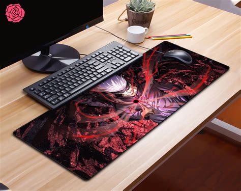 Deskmat Anime Desk Mat Cute Anime Mousepad Big Gaming Etsy