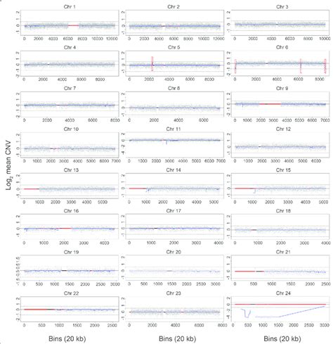 Cnv Seq Analysis Of Patient Genomic Dna Twenty Four Chromosome Plots