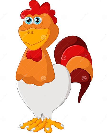 Adorable Rooster Cartoon Posing Stock Vector Illustration Of Nature