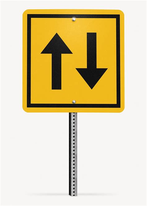 Two way traffic road sign | Premium Photo - rawpixel