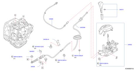 Nissan Nv200 Bracket Cable Mounting Transmission Engine 34939 3lm0a Mossy Nissan Houston