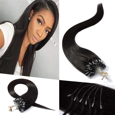 Buy Benehair Micro Loop Ring Human Hair Extensions I Tip Pre Bonded 100